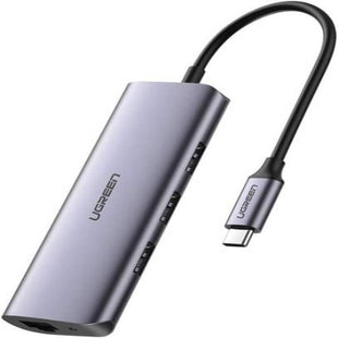 UGREEN USB C Hub Type C to 3 Port USB 3.0 Dock with Gigabit Ethernet Adapter Micro USB Power Compatible | 10114