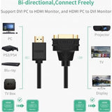 Ugreen HDMI to DVI-I 24+5 Adapter, Stable Transmission, 1080P Video Resolution, Universal Compatibility, Black | 20136