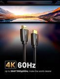 UGREEN HDMI Cable 4K HDMI 2.0 18Gbps High-Speed 4K@60Hz HDMI to HDMI Video Wire, Compatible with MacBook Pro UHD TV Nintendo Switch Xbox / PS5/4 PC Laptop, 2M, Black | 40410