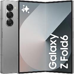 SAMSUNG Galaxy Z Fold6, AI Phone, Silver Shadow, Android Smartphone, 50MP Camera, Big Screen, Multi-tasking, S Pen, Long Battery