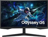 Samsung 27 Odyssey G5 G55C QHD Curved Gaming Monitor, 165Hz refresh rate and 1ms response time (MPRT), 1000R Curved Screen, LS27CG