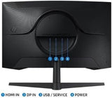 Samsung 27 Odyssey G5 G55C QHD Curved Gaming Monitor, 165Hz refresh rate and 1ms response time (MPRT), 1000R Curved Screen, LS27CG