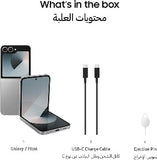 SAMSUNG Galaxy Z Flip6, 256GB, AI Phone, Silver Shadow Color, 50MP Camera, FlexCam, Long Battery