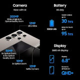 SAMSUNG Galaxy S24 Ultra, AI Phone, Titanium Violet, Android Smartphone, 200MP Camera, S Pen, Long Battery Life